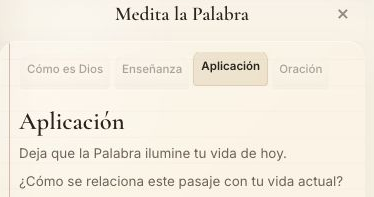 Detalle de las preguntas de aplicación en la aplicación